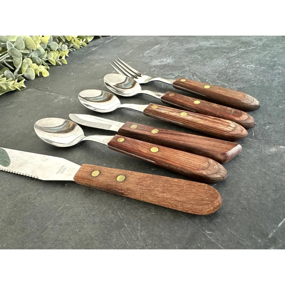 Washington Forge Town & Country flatware wood handle Handford Forge fork spoon